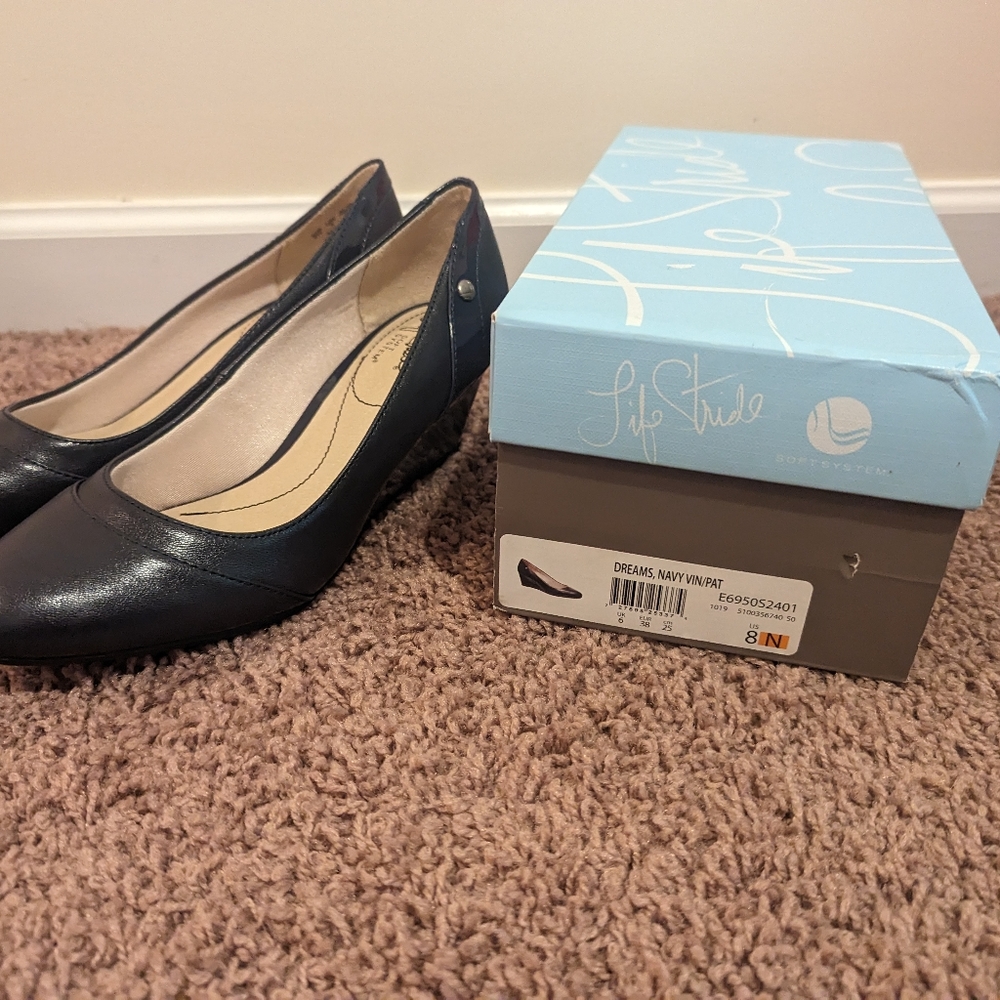 Navy Blue Wedges